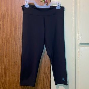 Adidas Climalite Crop Reflective Tummy Compression Jogger leggings Size M Black